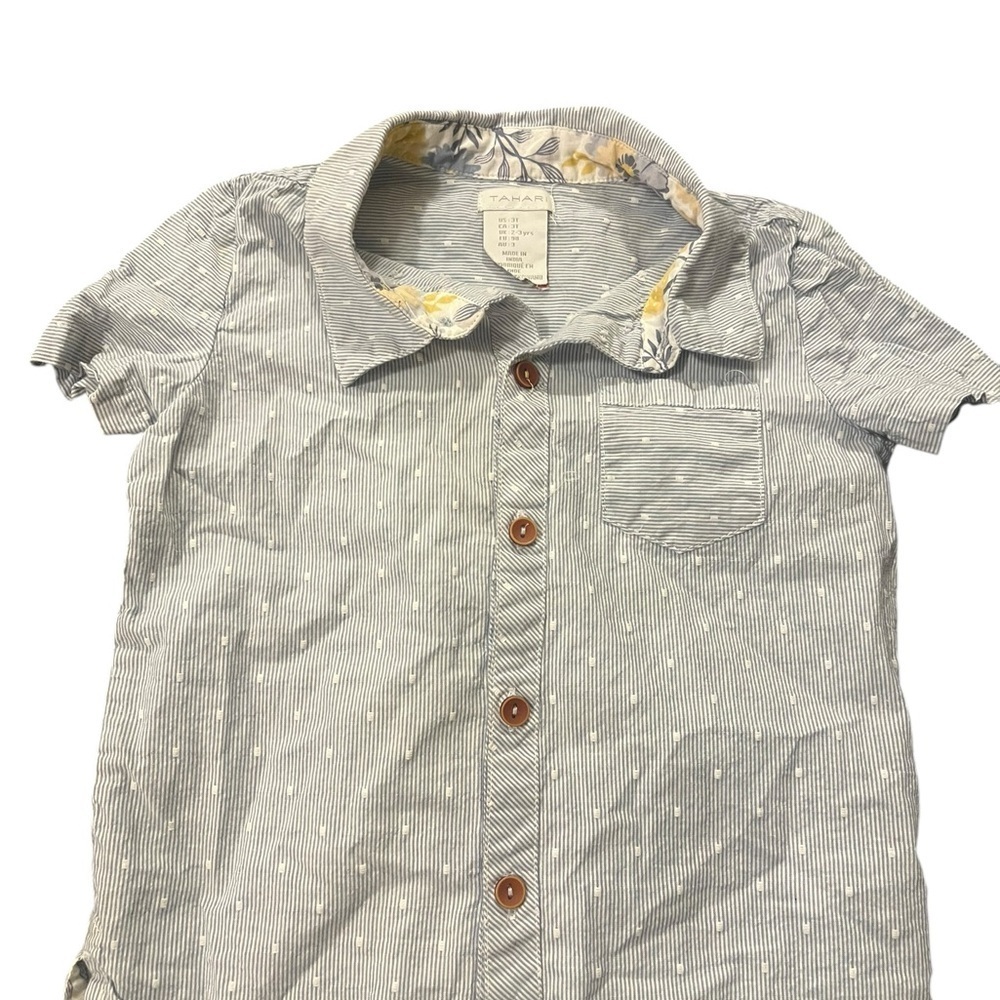 Tahari Kids Striped Button-Up Shirt Size 3T